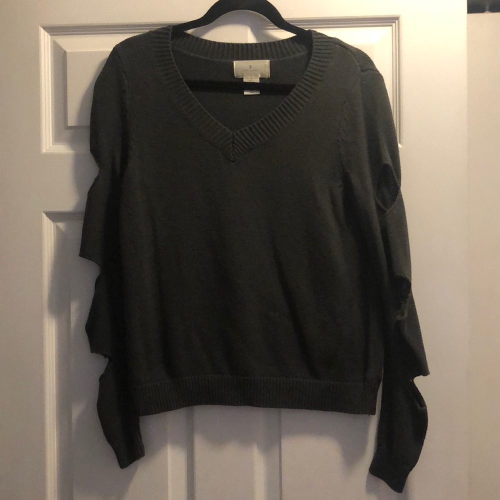 Adorable ruby moon olive green sweater